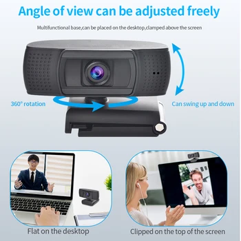 USB Webcam Full HD 1080P Camera Web Cu Microfon Rotativ Calculator Camera Pentru transmisiunea Live Video de Asteptare Conferință de Munca