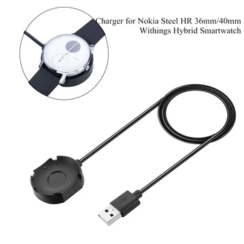 USB Încărcător Cablu de Andocare pentru Nokia Oțel HR 36mm 40mm Ceas 1m Rapid suport de Încărcare de Bază pentru Nokia Withings Hibrid Smartwatch