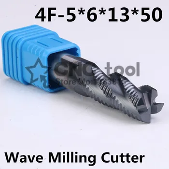 Val Carbide Milling Cutter 4F-5.0 MM,5.0*6*13*50MM aliaj Dur de freze,CNC mașină de frezat, unelte de frezat CNC, Nc instrument