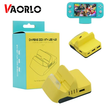 VAORLO Pentru Nintendo Comutator/Întrerupător Lite Dock Suport Universal Reglabil Tip USB-C de Încărcare Încărcător de Bază Stand Cu 4 USB HUB