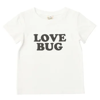 Vara Scrisoare Alb T-shirt pentru Fete pentru Copii Haine Copii Maneca Scurta Bluze Baieti Copii Copilul Haine Topuri & Tricouri Unisex