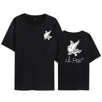 Vara T-shirt lil peep hip-hop cântăreață liber distracție scrisoare de imprimare Harajuku liber casual chic scurt-maneca topuri de îmbrăcăminte pentru femei