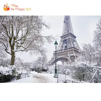VIAȚA MAGIC BOX de Fundal de Fotografie Paris Turnul Înapoi Picătură Photocall Comuniune
