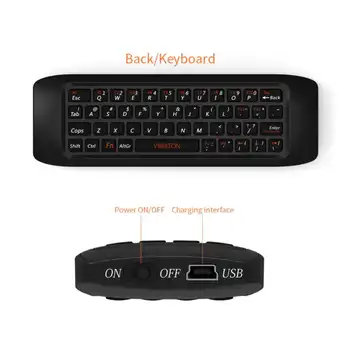 Viboton 2.4 G Zbor Air Mouse-Ul Raspberry Pi 3 Tastatură Fără Fir Control De La Distanță Învățare Keyboard Combo Pentru Android Smart Tv Box Comp