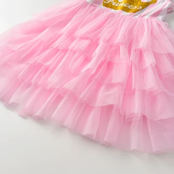 VIKITA de Vară pentru Copii Fete Dress Copii Princess Dress fără Mâneci Haine de Petrecere Ochiurilor Rochie Tutu pentru Fete 3-8Yrs Imbracaminte Casual