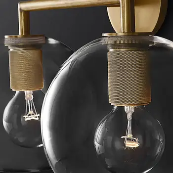 Vintage Industrial LED Lămpi de Perete Edison Becul de Sticlă Abajur de Lampă de Perete Dormitor Noptieră Tranșee de Perete Lampă Balcon Bara de Lumini de Perete