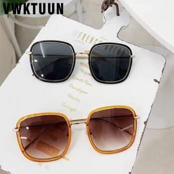 VWKTUUN Pătrat ochelari de Soare Femei de Epocă ochelari de Soare Femei UV400 Puncte Supradimensionat ochelari de Soare Femei Nuante Metalice de Ochelari de Conducere