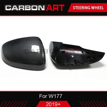 W177 2019 Fibra de Carbon partea din spate Oglinda retrovizoare Acoperire Pentru Mercede W177 Noi O Clasa A180L A200L Carbon Oglindă Capace 2018+