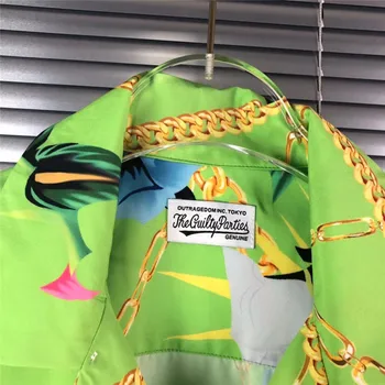WACKO MARIA Hawaii Tricou de Imprimare Digitală Bărbați Femei Teuri Streetwear Shirt mens de moda tendințe de îmbrăcăminte