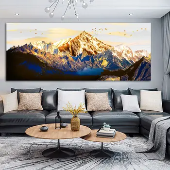 WANGART de Mari Dimensiuni pe Muntele de Aur, Pasăre, Peisaj Tablouri Canvas Print Poster Pictură în Ulei Pentru Living modern acasă