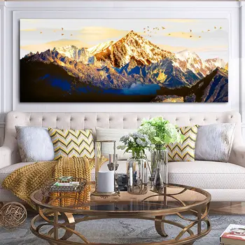 WANGART de Mari Dimensiuni pe Muntele de Aur, Pasăre, Peisaj Tablouri Canvas Print Poster Pictură în Ulei Pentru Living modern acasă