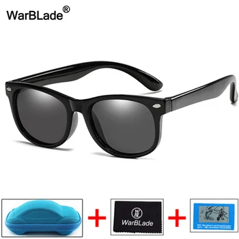 WarBlade Polarizate Copii ochelari de Soare pentru Copii Ochelari de Soare Fată Băiat Copil Incasabil Silicon Ochelari de protectie UV400 Ochelari cu Cutie