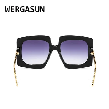 WERGASUN Epocă Sqaure ochelari de Soare pentru Femei Brand de Lux ochelari de Soare de Designer Bărbați Nuante Mare Clasic Supradimensionat Ochelari