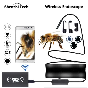 WIFI Camera Endoscop IP68 rezistent la apa Inspecție Borescope 2MP 1200P HD Moale Cablu de Greu de Cablu Cu 8 LED-uri Pentru iOS Android