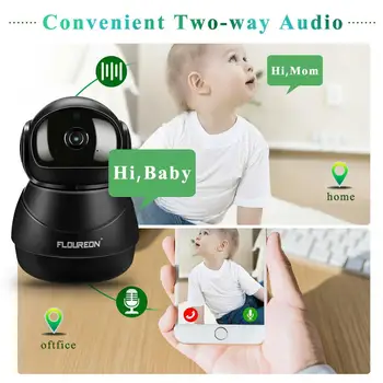 Wifi Camera IP HD 1080P H. 264 Wifi 2.0 Megapixel Wireless, CCTV, Camera IP de Securitate cu Două sensuri Pentru Baby Monitor de Securitate Acasă IR CAM
