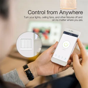 WiFi Smart Light 2-Mod Multi-Comutator de control cu Buton de Apăsare de Viață Inteligentă/Tuya APLICAȚIA Control Vocal cu Alexa de Start Google 1/2/3 Gasca