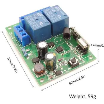 Wireless 433MHz Universal Control de la Distanță AC 220V 10A 2 CANALE rf Releu Transmițător și Receptor pentru telecomanda lumină/ Bec/ comutatorul Motorului