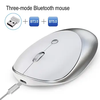 Wireless Reîncărcabilă Mouse Trei Modul Slim Silent Mouse BT 3.0/5.0 G 2.4 G 1600 DPI mouse-uri de Calculator Pentru IPad, PC, Laptop