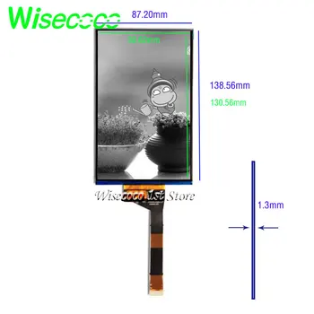 Wisecoco 6.08 Inch 2k Imprimantă 3d Ecran Monocrom Mono Display Lcd 1620x2560 DLP/SLA 405nm UV, factor de Transmisie luminoasă Ridicată
