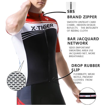 X-TIGRU 2020 Poliester Tricouri de Ciclism Pro Vară Îmbrăcăminte de Biciclete Biciclete de Munte de Haine Respirabil Ciclism Purta Pentru Bărbați