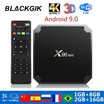 X96 mini Amlogic S905W Quad Core X96mini Android 9.0 TV box 2GB 16GB WiFi 2.4 G 4k Media player Google Play Smart TV Set Top Box