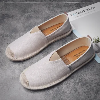 Xpay 2020 Alb China Epocă Adidas Pantofi De Vara Respirabil Manual Espadrile Pentru Bărbați Slip-On Pantofi De Panza Pentru Barbati Homme Chaussure