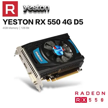 Yeston RX550--4G D5 plăci Grafice Radeon Chill 4GB de Memorie GDDR5 128Bit 6000MHz DP1.4HDR+HDMI2.0b+DVI-D Dimensiuni Mici GPU