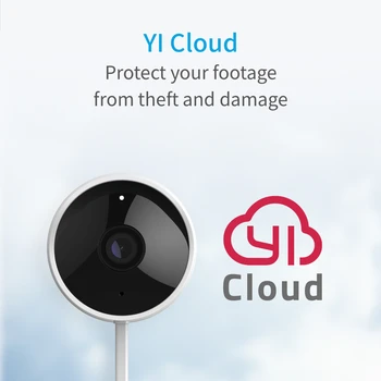 YI în aer liber, Cameră de Securitate Cloud Cam Wireless IP 1080p Tavan Ip de Exterior cu Camera Viziune de Noapte de Securitate Sistem de Supraveghere Alb