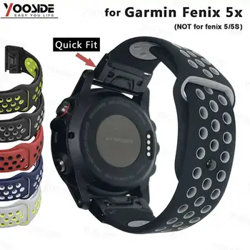 YOOSIDE Fenix 6X Bratara Silicon Sport 26mm Quick Fit Band Ceas Curea pentru Garmin Fenix 3/Fenix 3 H/Fenix 5X/5 Plus