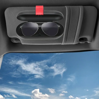 YOSOLO Ochelari Titularul ABS ochelari de Soare Cutie Parasolar Built-in de Fibre de Catifea Protecție Universal Auto Interior Ochelari de Caz