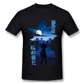 Yu Gi Oh T-Shirt pentru Bărbați Yami Yugi Silueta Amuzant Crewneck Bumbac Tricou