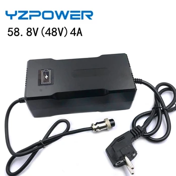 YZPOWER AC100V-240V 58.8 V 4A Auto Litiu Baterie De 48V Li-ion Acumulator Lipo Pack Instrument Electric