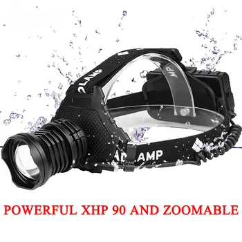 Z15 2064 XHP90 Led far Far cel mai puternic 32W 8000lm cap lampa zoom power bank 7800mAh baterie 18650
