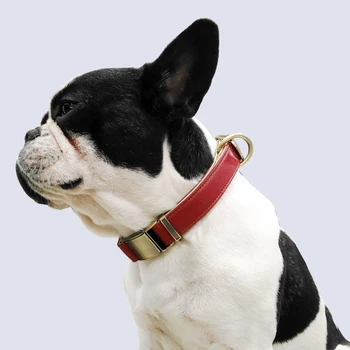 Zgarda Piele Pet Gulere Reglabile Căptușit Guler Câine Câine De Metal Accesorii Pentru Mediu Pentru Câini De Talie Mare Bulldog Francez Pitbull