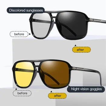 ZHIYI Brand Retro Fotocromatică Polarizat ochelari de Soare Anti-Bătător la ochi Ochelari cu vedere nocturnă HD Zi și Noapte de Conducere Ochelari Pentru Masina