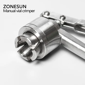 ZONESUN Manual Flacon Crimper 13mm/20mm Capac detașabil din Plastic Mână de Etanșare Mașină de Sertizare Instrument de Sticla Plafonarea Capper