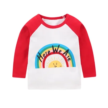 ZWF252 Copii Băieți Fete Haine Copii Copilul Mâneci Lungi T-shirt Pentru Fete Baieti Topuri Tricouri Copii T Shirt Haine Casual