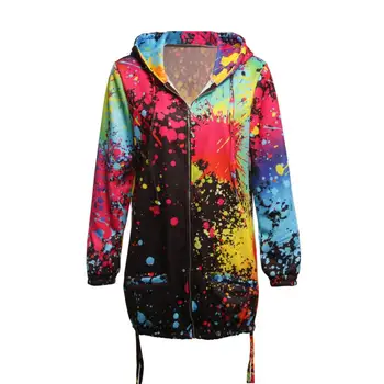 Îmbrăcăminte & Paltoane Jachete de Moda Lega de vopsire Imprimare Uza Hanorac cu Gluga Palton paltoane și jachete femei 2019