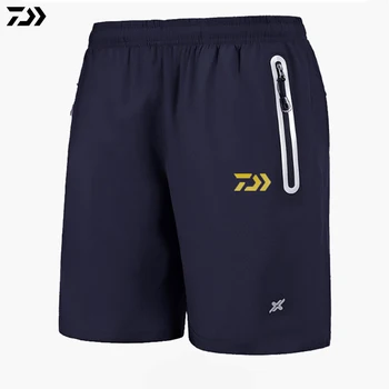 În aer liber de vară Daiwa Îmbrăcăminte pantaloni Scurți Pantaloni Mediu pentru Sport în aer liber, Pescuit Bărbați Respirabil cu Uscare Rapidă Supradimensionate Pescuit pantaloni Scurți
