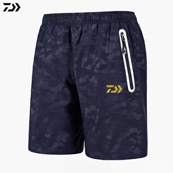 În aer liber de vară Daiwa Îmbrăcăminte pantaloni Scurți Pantaloni Mediu pentru Sport în aer liber, Pescuit Bărbați Respirabil cu Uscare Rapidă Supradimensionate Pescuit pantaloni Scurți