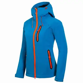 În aer liber, femeile Soft shell jacheta windproof Drumeții jacheta fleece respirabil Captusit Softshell coat de Munte, alpinism, trekking purta