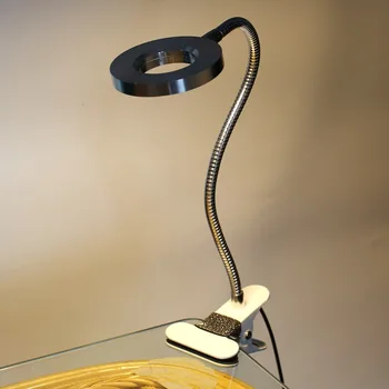 Încărcare USB LED Lampa de Birou Clip Masă Desktop Lumina Reglabila pentru Studiu de Unghii Manichiura, Tatuaj Sprancene Machiaj de Extensie a Genelor