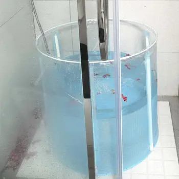 Îngroșat PVC Plasă de Pliere Gonflabile Cadă Set Pliabil Portabil Non-alunecare de Bază Transparent Nou-născut Cadă de baie
